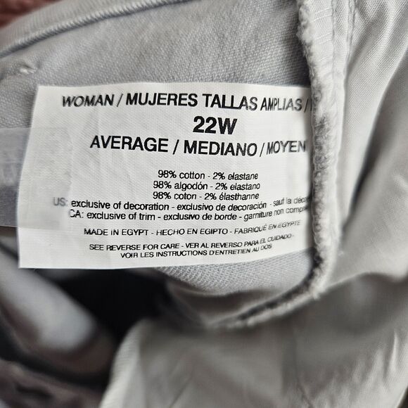 Gloria Vanderbilt Amanda PLUS 22W Gray Tapered Leg Soft Touch Jeans NWT - Picture 11 of 12